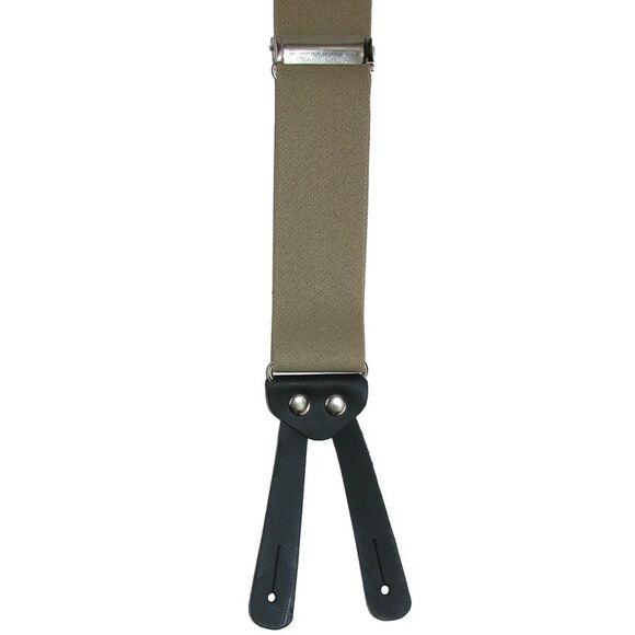 CTM Men's Elastic Basic X-Back Button-End Suspenders - Picture 2 of 3